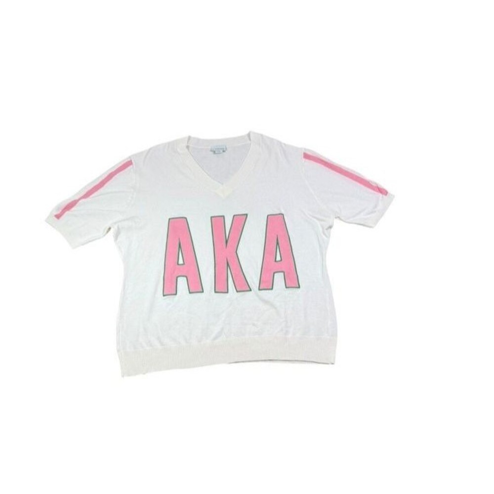 Ivy Storehouse Alpha Kappa Alpha Sorority Sweater Size XXL Short Sleeve Viscose